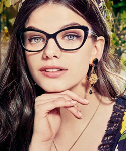 Model wearing Dolce & Gabbana sunglasses